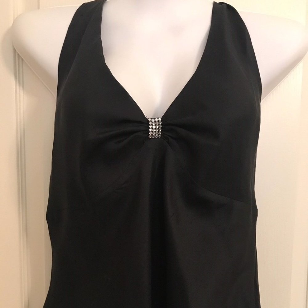 100% Silk Bling Halter Top - Picture 1 of 5